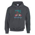 Heather hoodie with 'Relax! I'm the Guitar Player' text and graphic for women who play guitar.