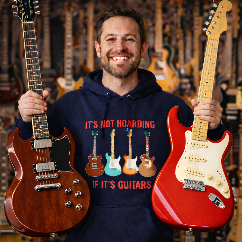 It's Not Hoarding If It's Guitars Hoodie
