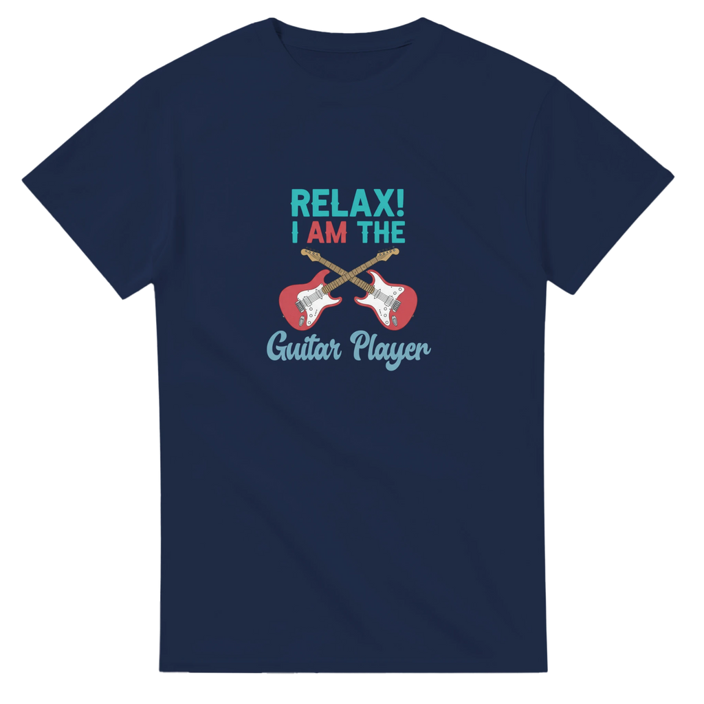 Designed for women who pick, shred, strum, gig, rehearse, teach, or just casually outplay expectations, this navy shirt is equal parts attitude and comfort.  Declare your independence!  Grab one of these and show 'em who can play .